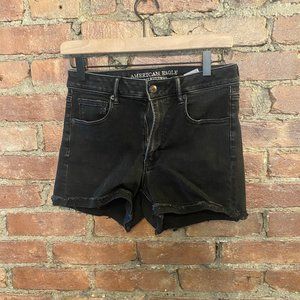 Black American Eagle Cut Off Shorts